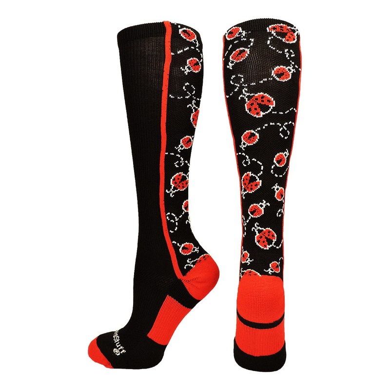 Crazy Socks with Ladybugs Over the Calf
