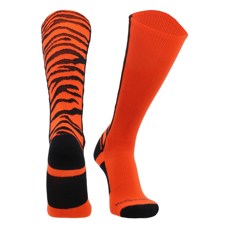 Crazy Socks with Safari Tiger Stripes Over the Calf Socks (multiple colors)
