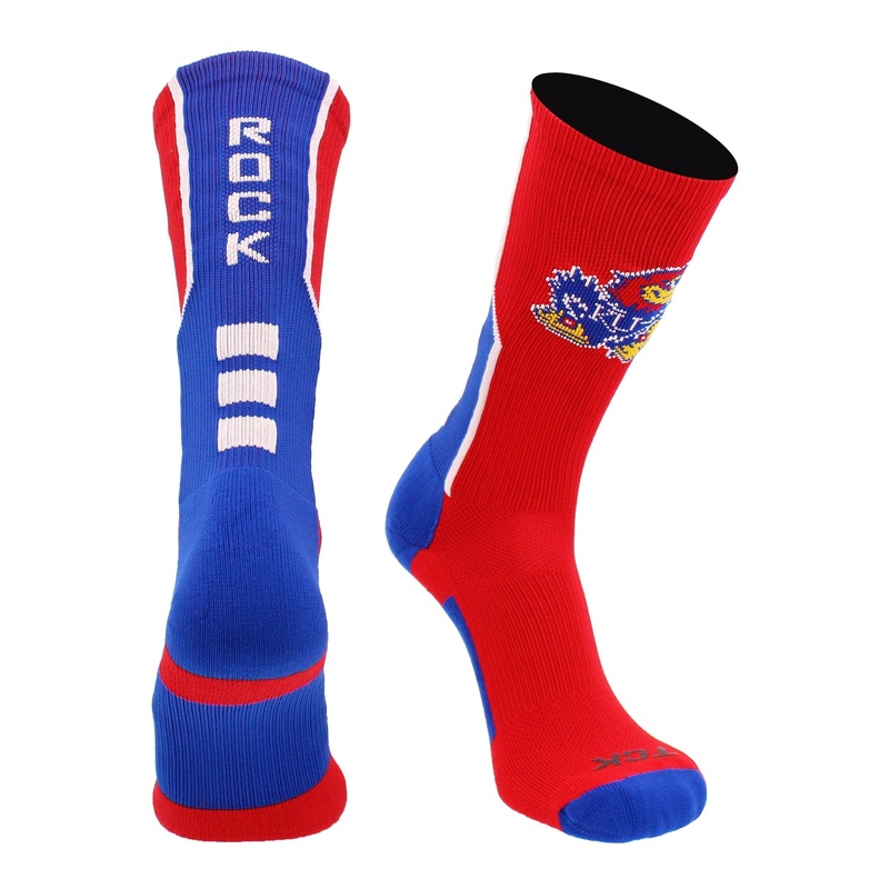 Kansas Rock Chalk Jayhawks Socks Perimeter Crew