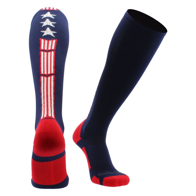 Patriot USA Flag Stars and Stripes Over the Calf Socks