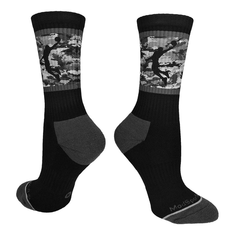 Camo Basketball Socks with Player Silhouette