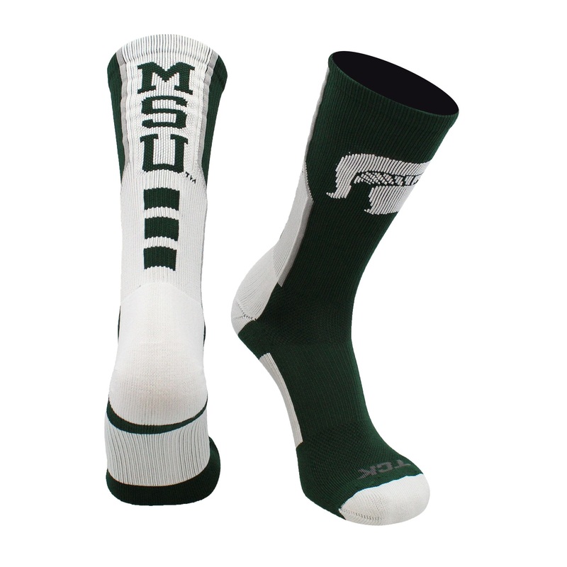 Michigan State University Spartans Socks Perimeter Crew