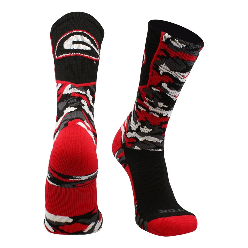 University of Georgia Bulldogs Woodland Camo Crew Socks