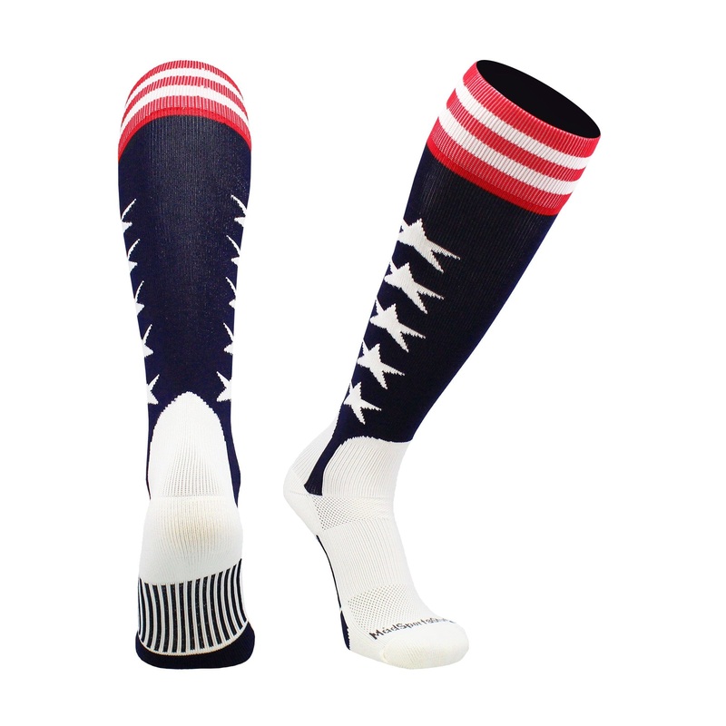 USA Flag Baseball Patriotic Stirrups Socks with Stars and Stripes