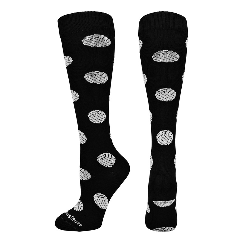 Volleyball Socks with Volleyball Print Over the Calf