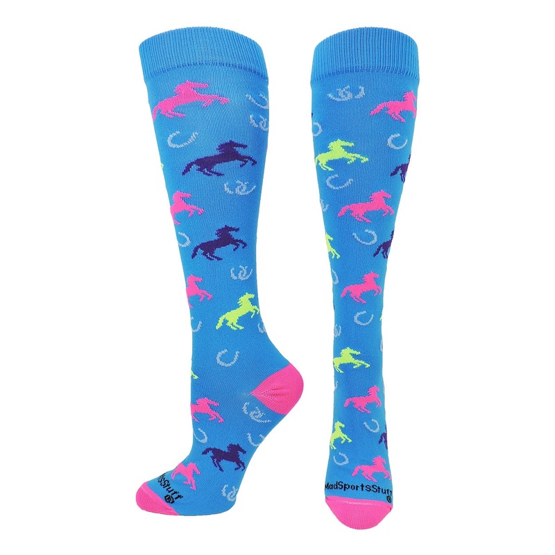 Wild Horses Equestrian Athletic Over the Calf Socks
