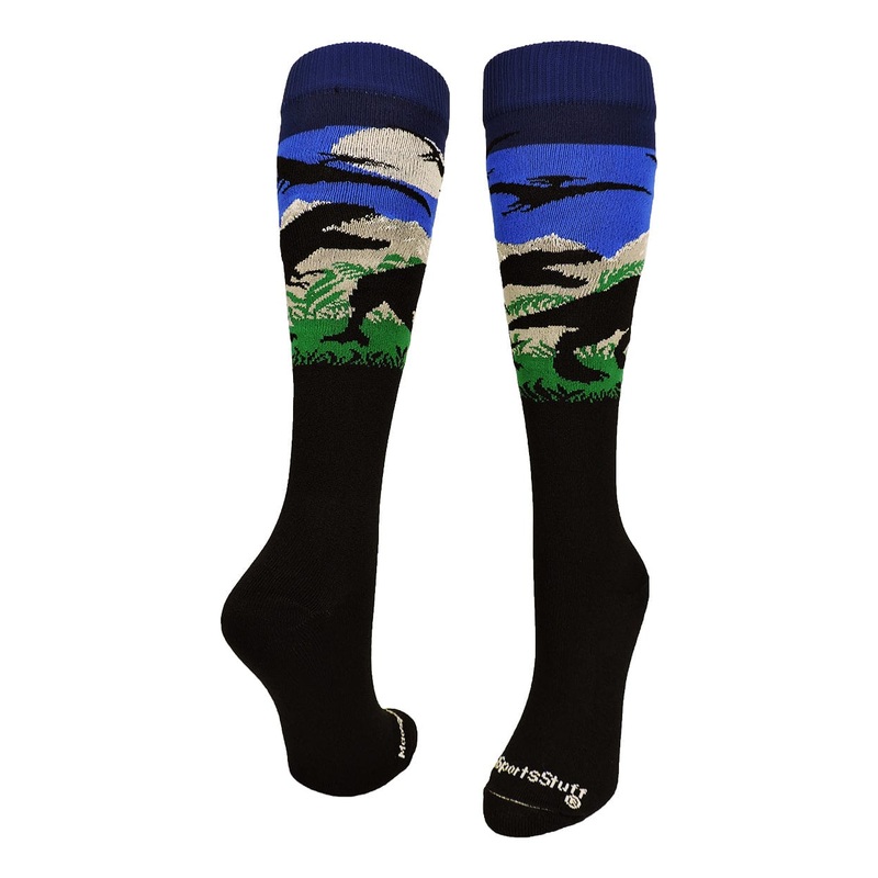 Wild T-Rex Dinosaur Socks Over the Calf