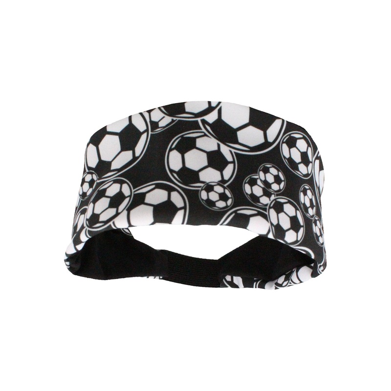 Crazy Soccer Headband with Soccer Ball Logos