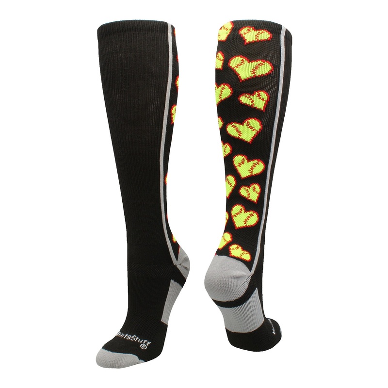 Softball Socks with Love Softball Hearts
