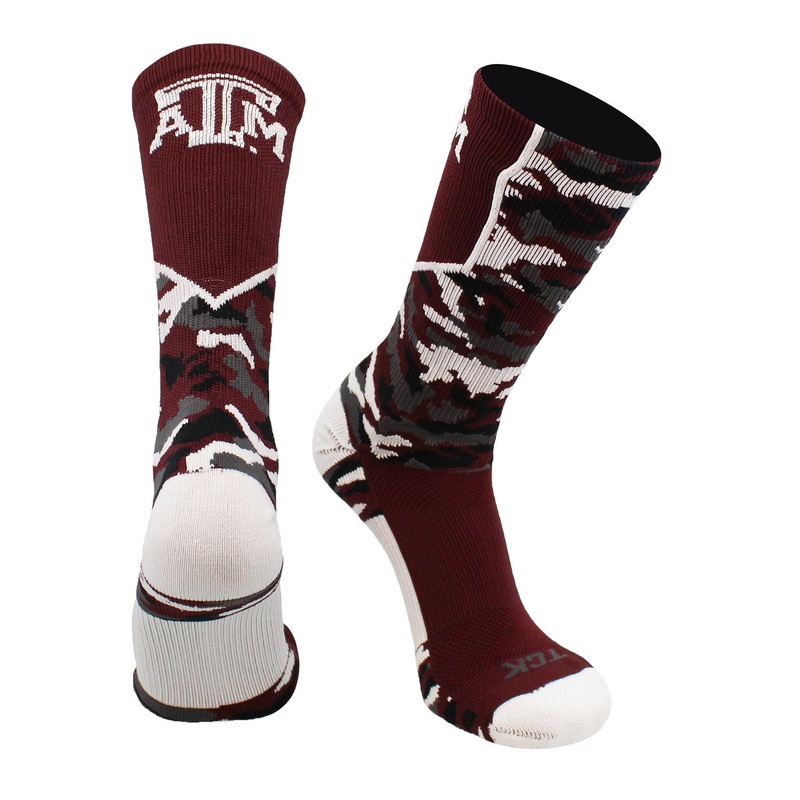 Texas A&M Aggies Woodland Camo Crew Socks