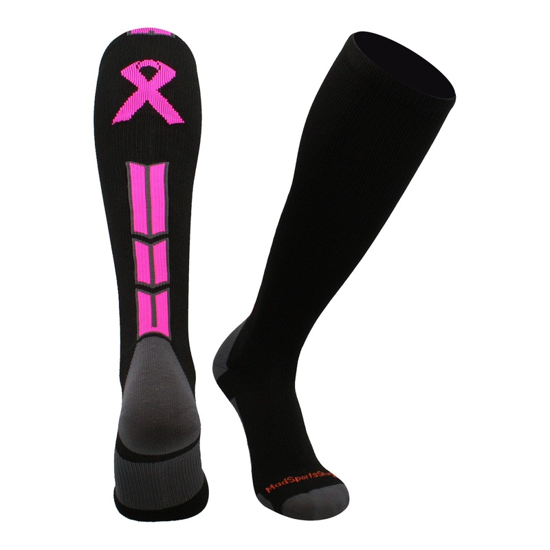 Triumph Pink Ribbon Breast Cancer Awareness Over the Calf Socks