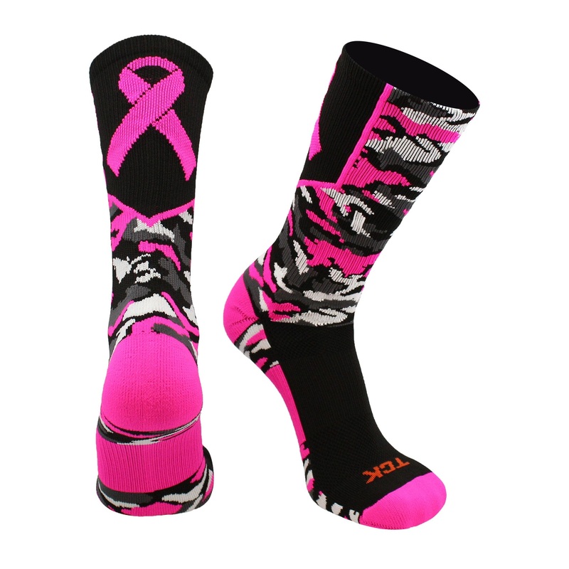 Breast Cancer Awareness Camo Crew Socks