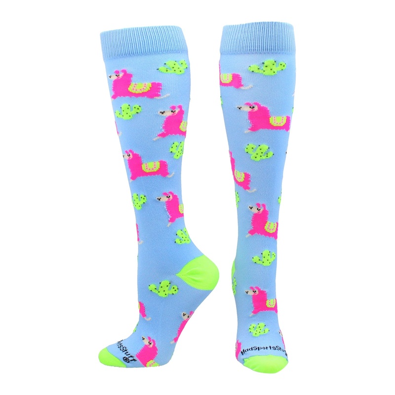 Cactus and Llama Socks Over the Calf Length
