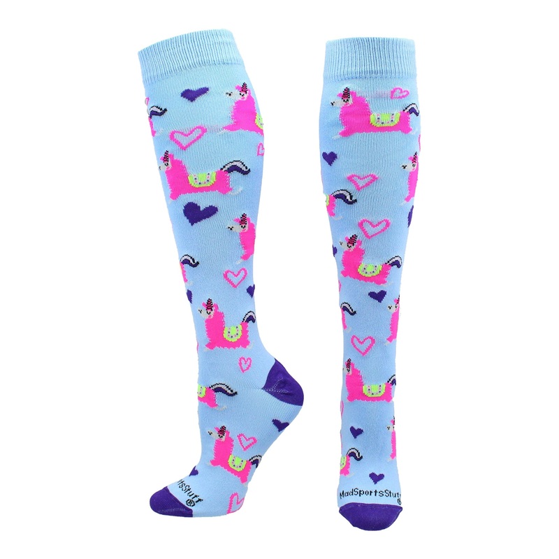 Half Llama Half Unicorn Llamacorn Athletic Socks Over The Calf