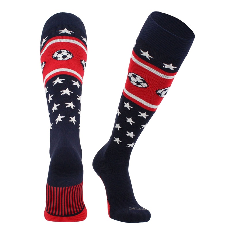 Patriotic USA Soccer Socks|Navy/Scarlet/White|Large|Medium|Small|X-Large