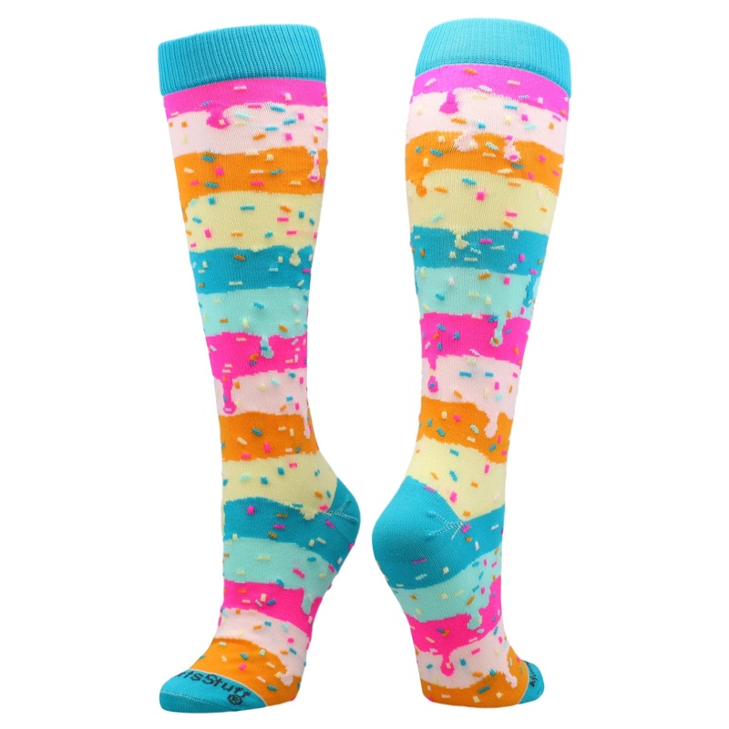 Rainbow Sprinkles Socks Over the Calf Length