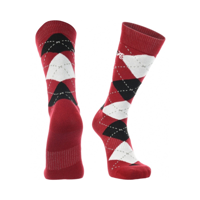 Alabama Crimson Tide Argyle Dress Socks NCAA Fanwear Crew Length