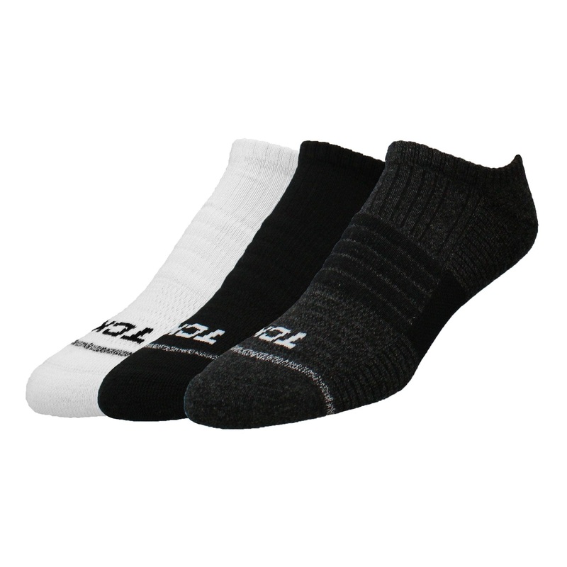 Athletic No Show Socks 3-pack|Black/White/Graphite-3 Pair|Medium|Large