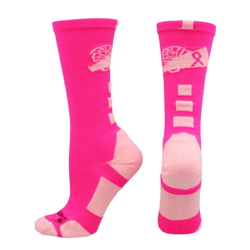 Cheer Breast Cancer Awareness Socks
