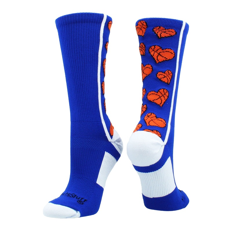 Crazy Love Basketball Hearts Crew Socks