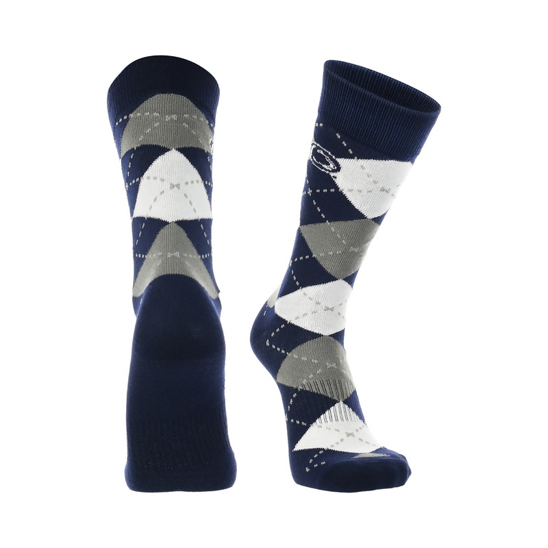 Penn State Nittany Lions Argyle Dress Socks NCAA Fanwear Crew Length