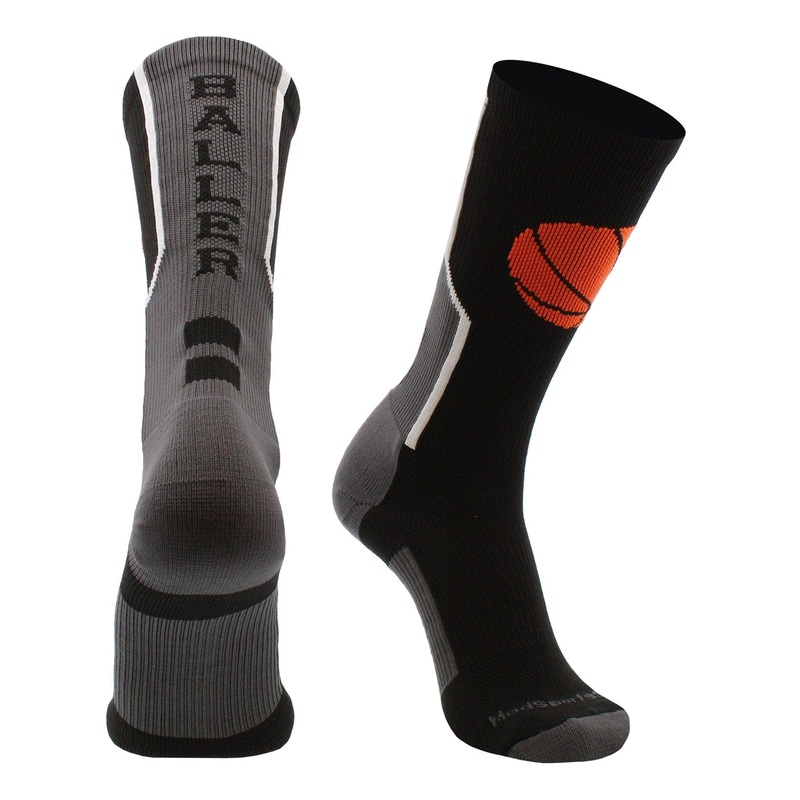 Baller Basketball Socks with Basketball Logo Crew Length