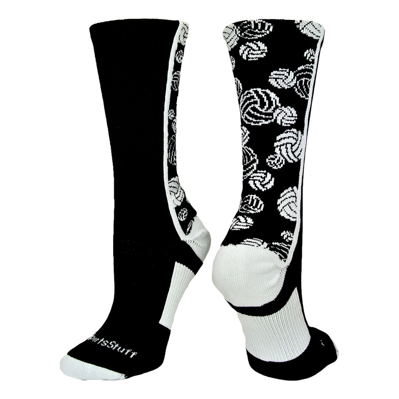Crazy Volleyball Logo Crew Socks (multiple colors)
