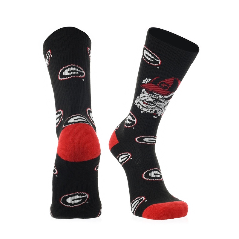 Georgia Bulldogs Mayhem Crew Socks