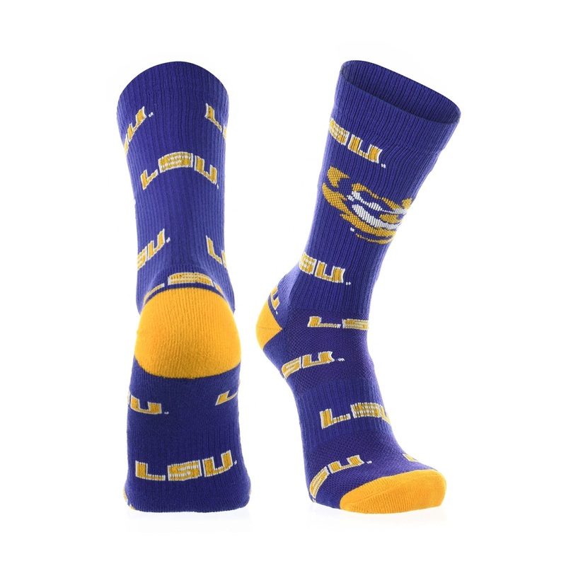 LSU Tigers Socks Mayhem Crew Socks