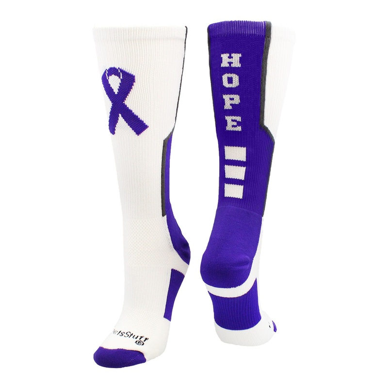 Relay for Life Hope Cancer Awareness Athletic Crew Socks