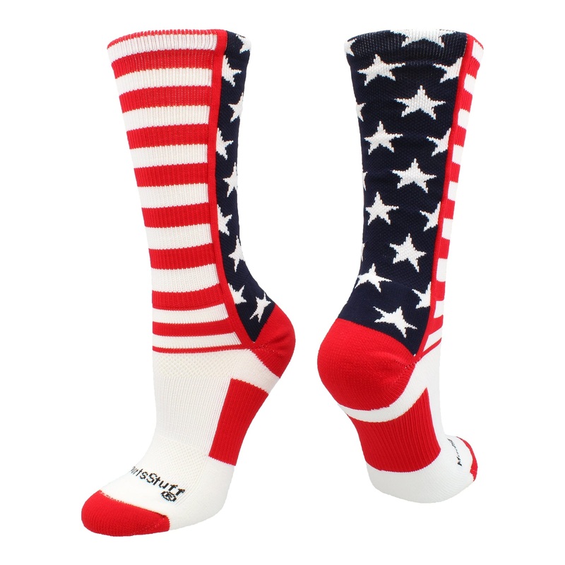 USA American Flag Stars and Stripes Crew Socks