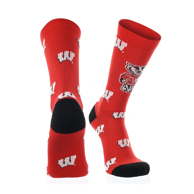 Wisconsin Badgers Mayhem Crew Socks