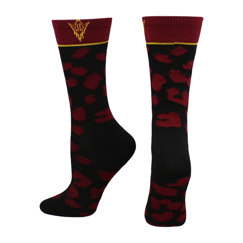 ASU Sun Devils Socks Womens Savage Crew Socks