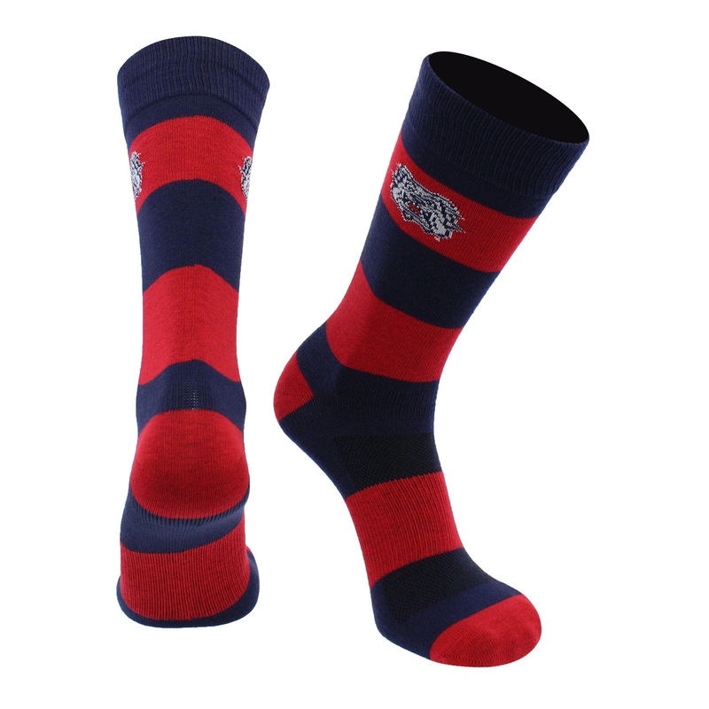 Fresno State Bulldogs Socks Game Day Striped Crew Socks
