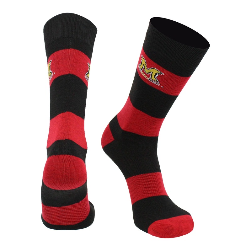 Maryland Terrapins Socks Game Day Striped Crew Socks