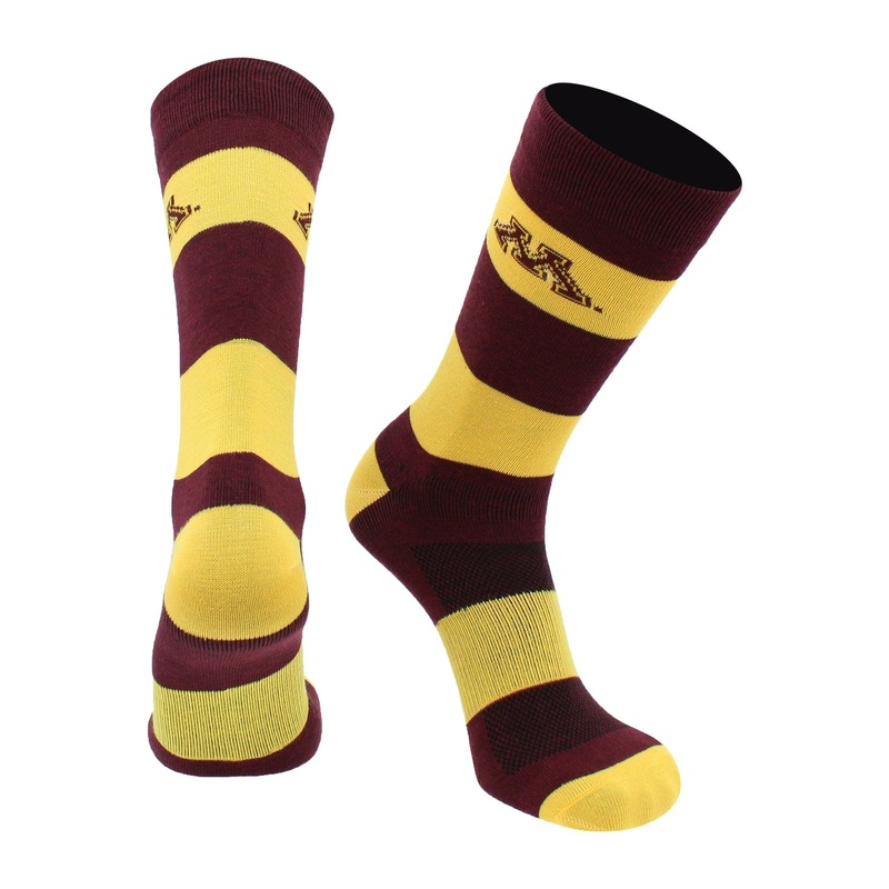 Minnesota Golden Gophers Socks Game Day Striped Crew Socks