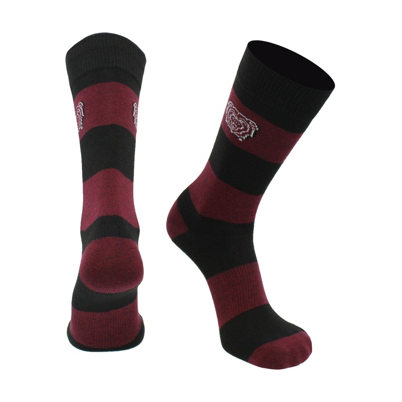 Missouri State Bears Socks Game Day Striped Crew Socks