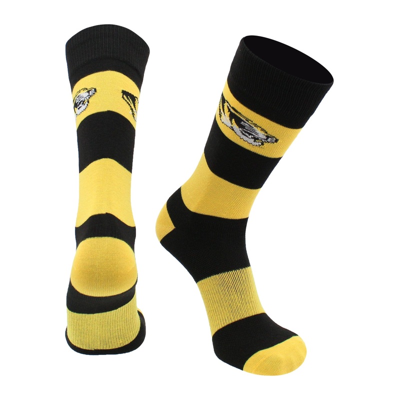 Missouri Tigers Socks Game Day Striped Crew Socks