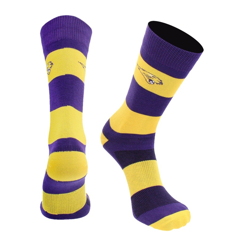 Northern Iowa Panthers Socks Game Day Striped Crew Socks