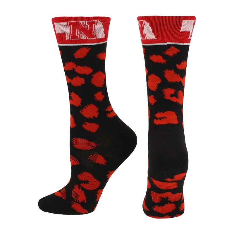 Nebraska Cornhuskers Socks Womens Savage Crew Socks