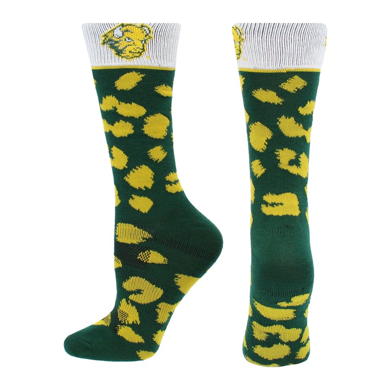 North Dakota State Bison Socks Womens Savage Crew Socks