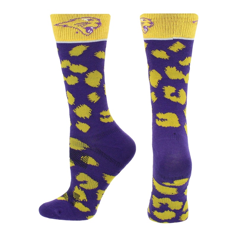 Northern Iowa Panthers Socks Womens Savage Crew Socks