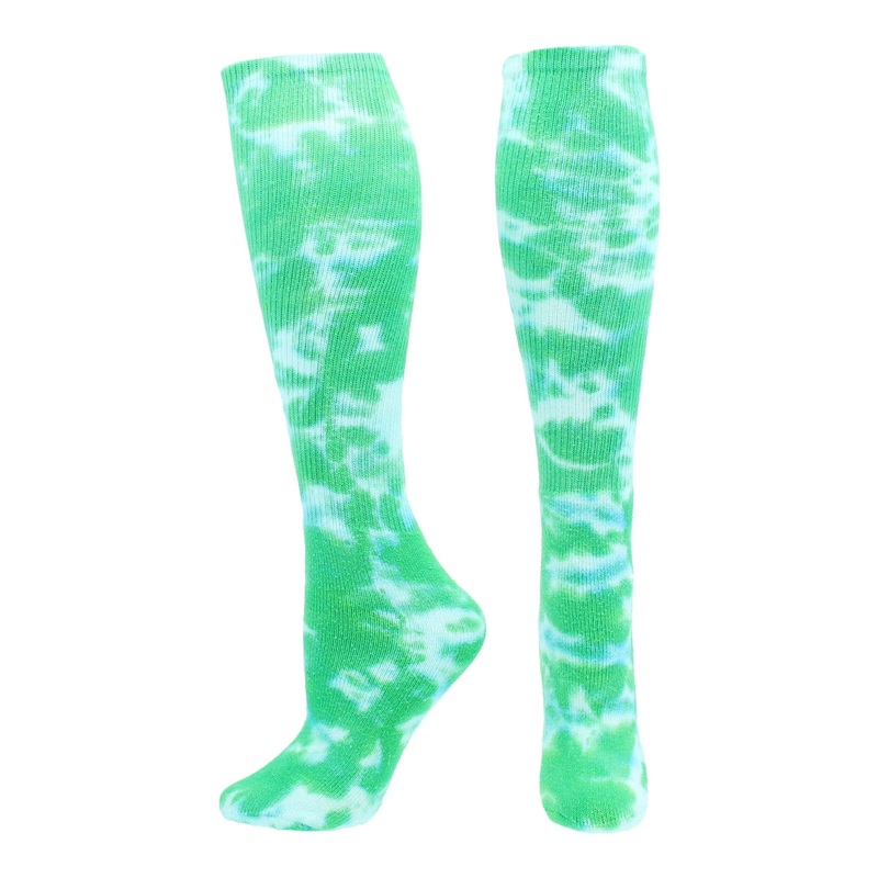 Tie Dye Multisport Tube Socks|Teal/White|Columbia Blue/White|Fuchsia/White|Kelly Green/White|Gold/White|Purple/White|Scarlet/White|Dark Green/White|Maroon/White|Pink/White|Navy/White|Royal/White|Orange/White|Black/White|Lime Green/White|Small|Medium|Large