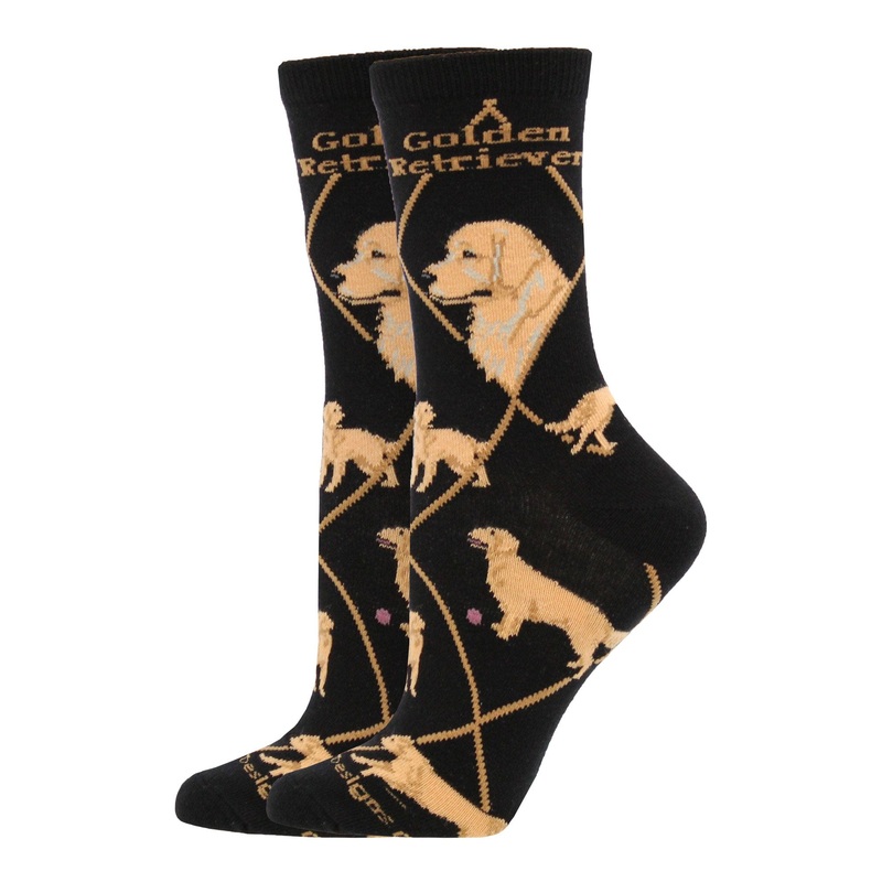 Best Golden Retriever Crew Socks for Women | Dog Lovers Gift