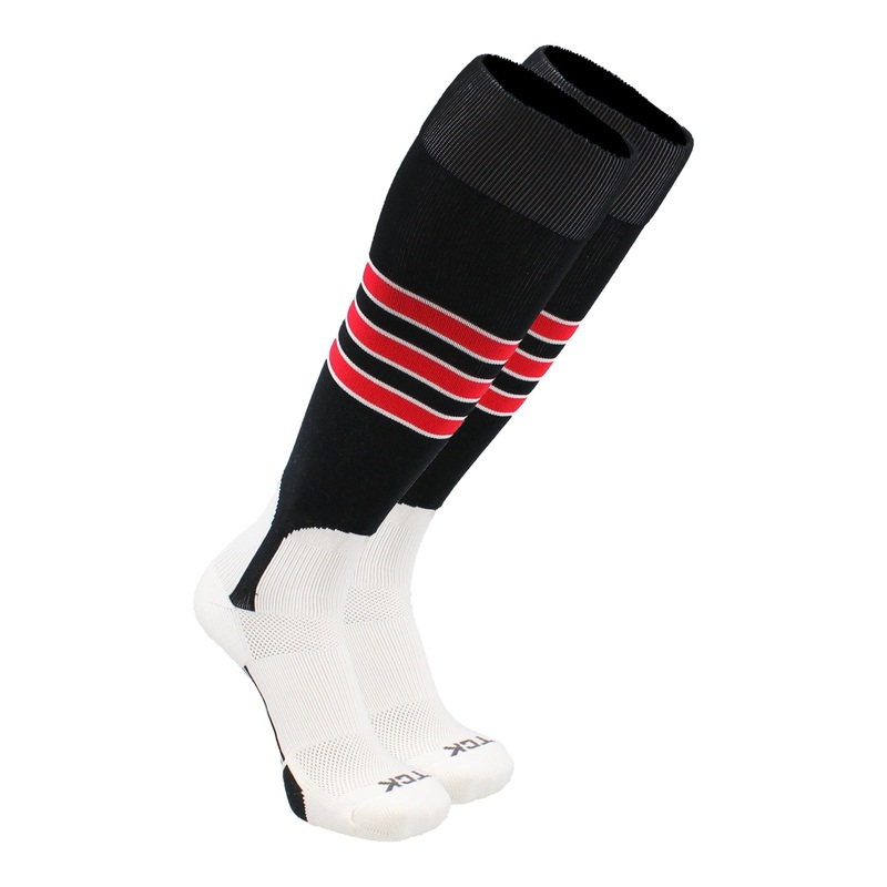 TCK Baseball Stirrup Socks with Stripes Pattern D