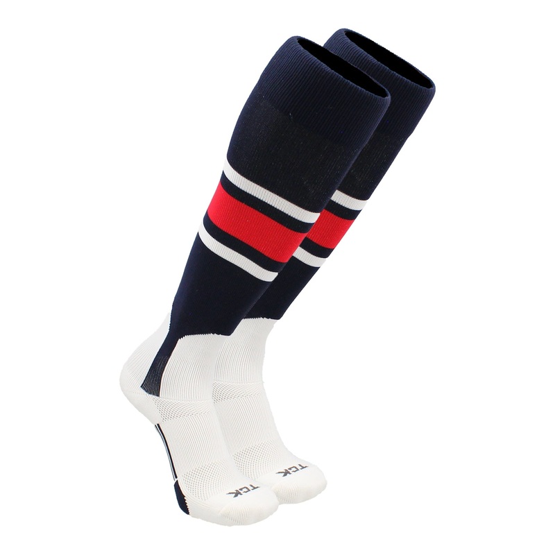 TCK Baseball Stirrup Socks with Stripes Pattern E