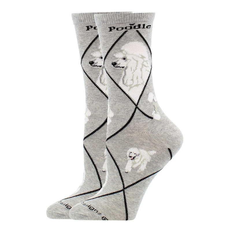 White Poodle Socks Perfect Dog Lovers Gift
