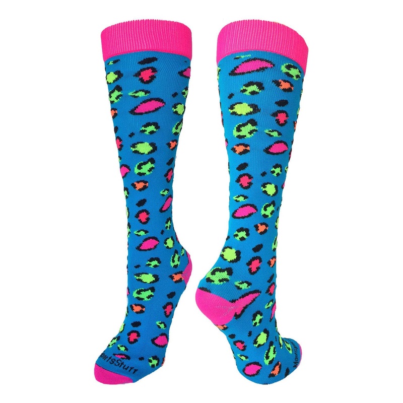 Exotic Leopard Over The Calf Athletic Socks