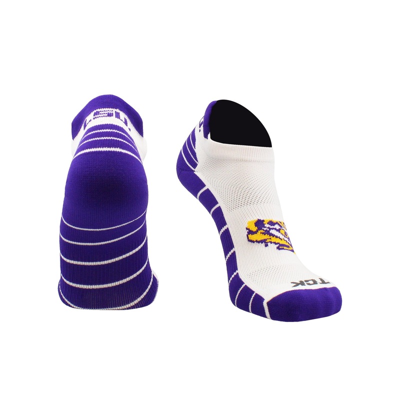 LSU Tigers Golf Socks|LSU White/Purple/Gold|Large|Medium