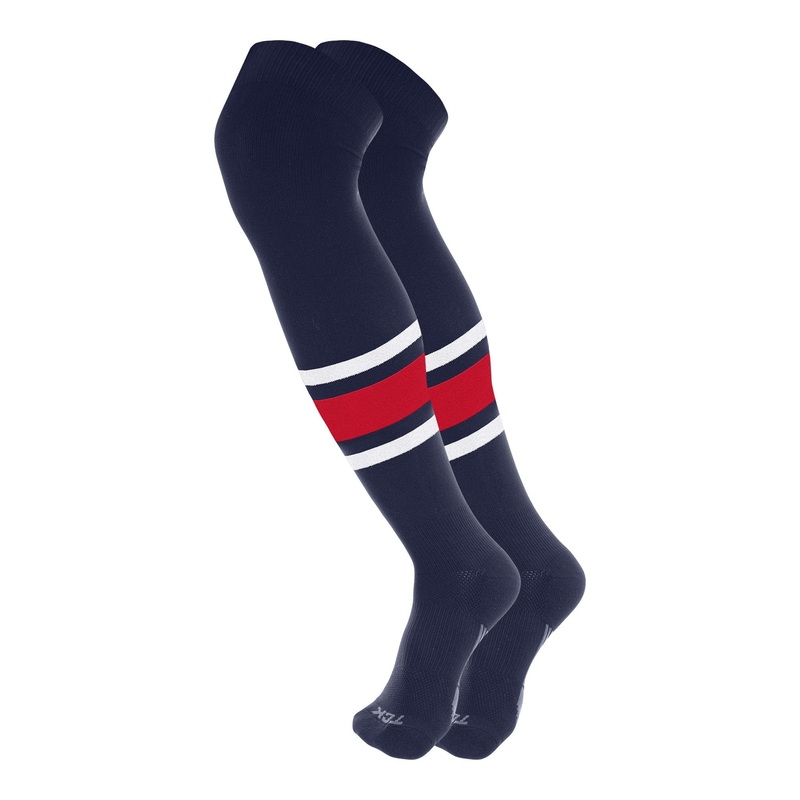 Dugout Striped Over the Knee Baseball Socks Pattern E